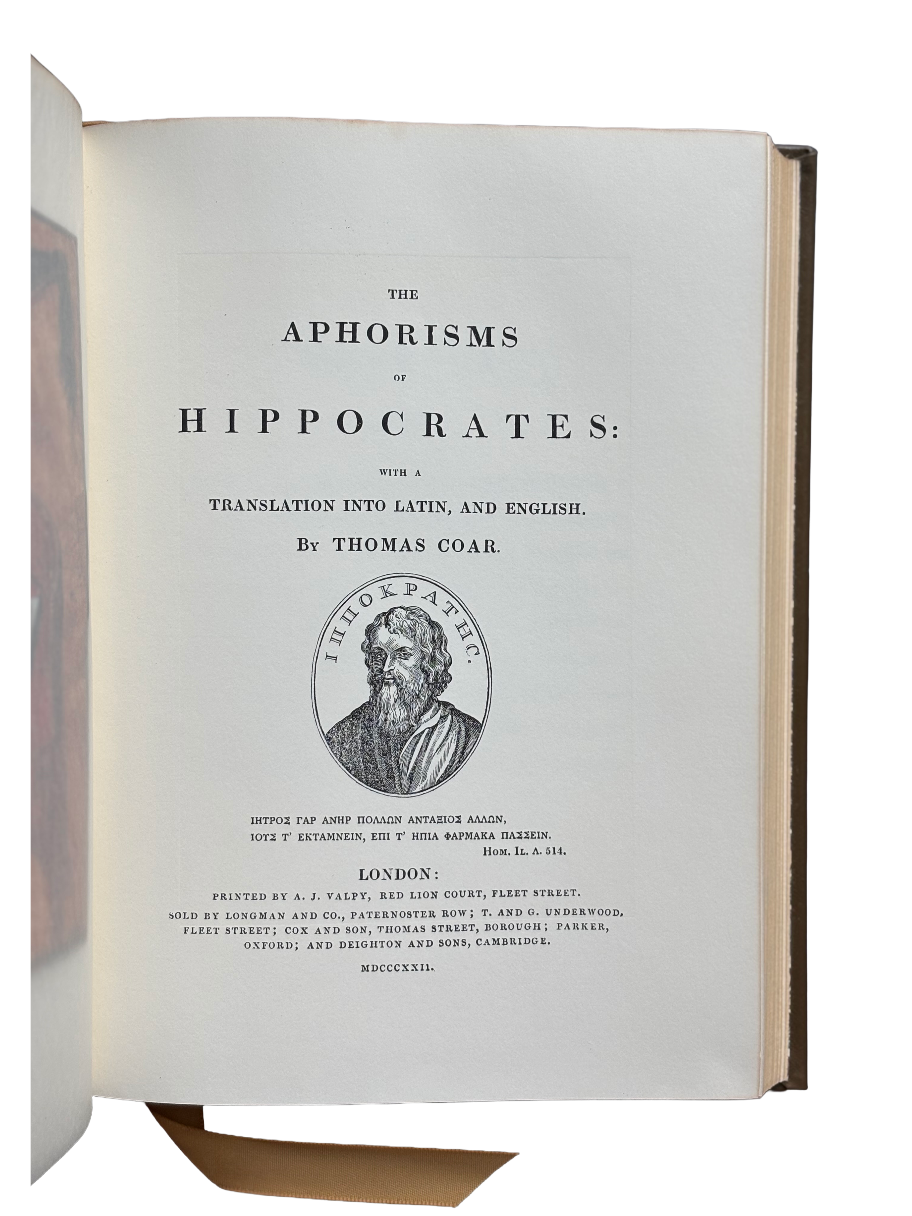 The Aphorisms of Hippocrates by Thomas Coar