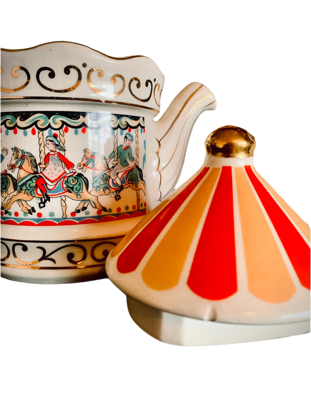 Vintage Paul Sadler English Carousel Teapot