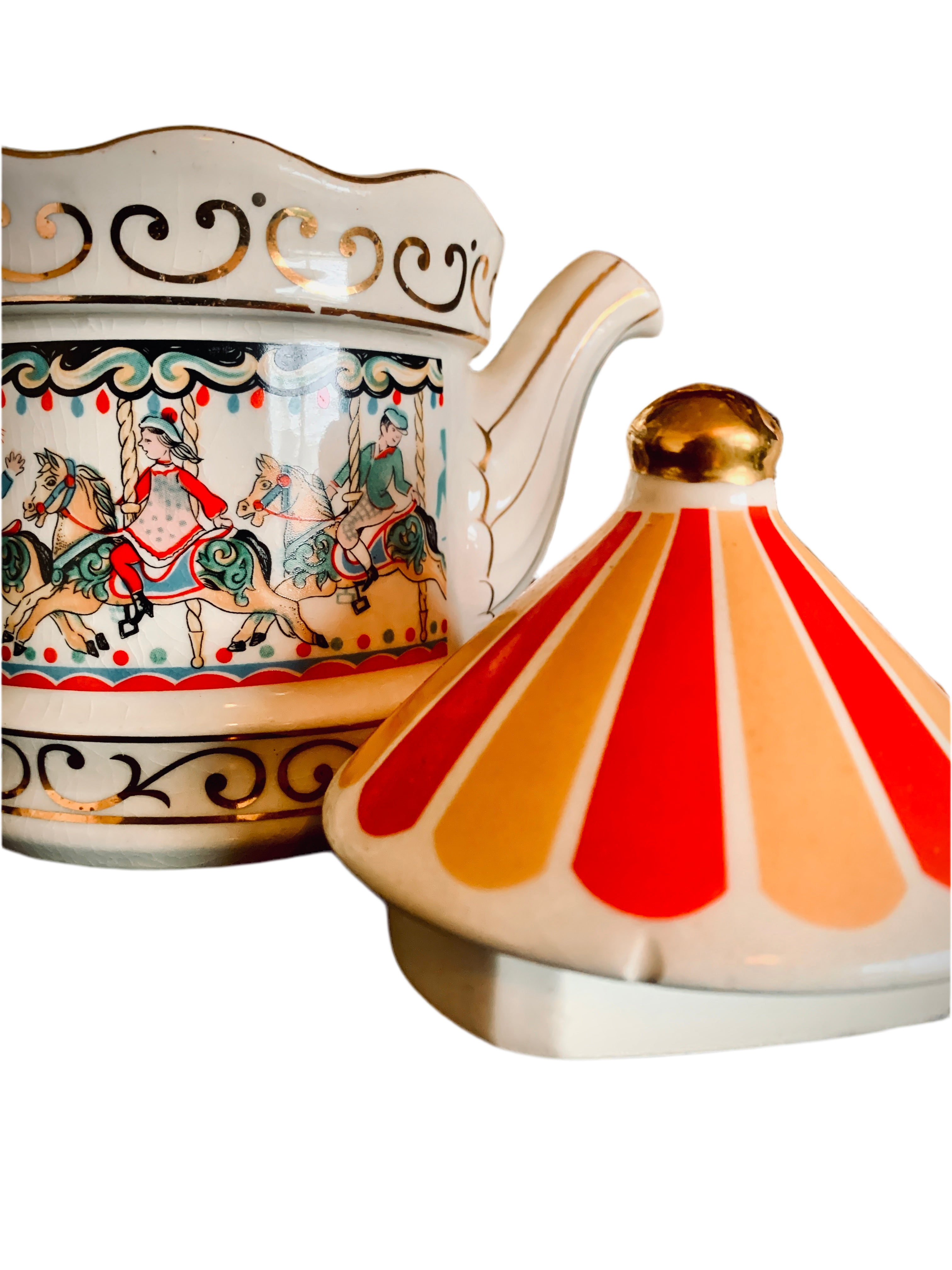 Vintage Paul Sadler English Carousel Teapot