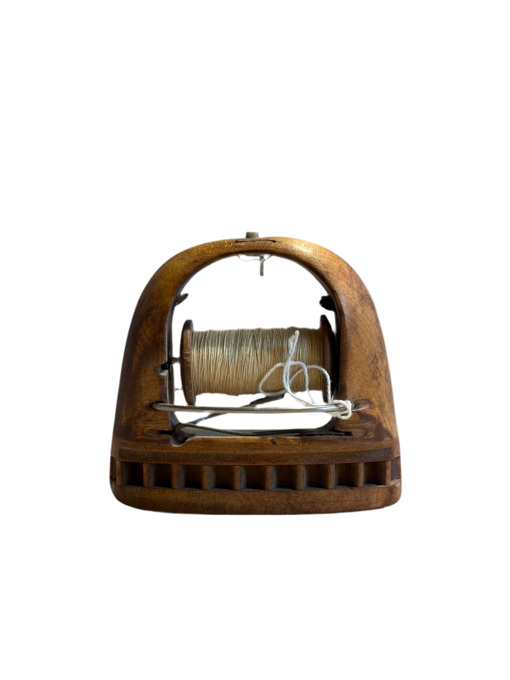 Antique White Thread & Spooled Loom Shuttle