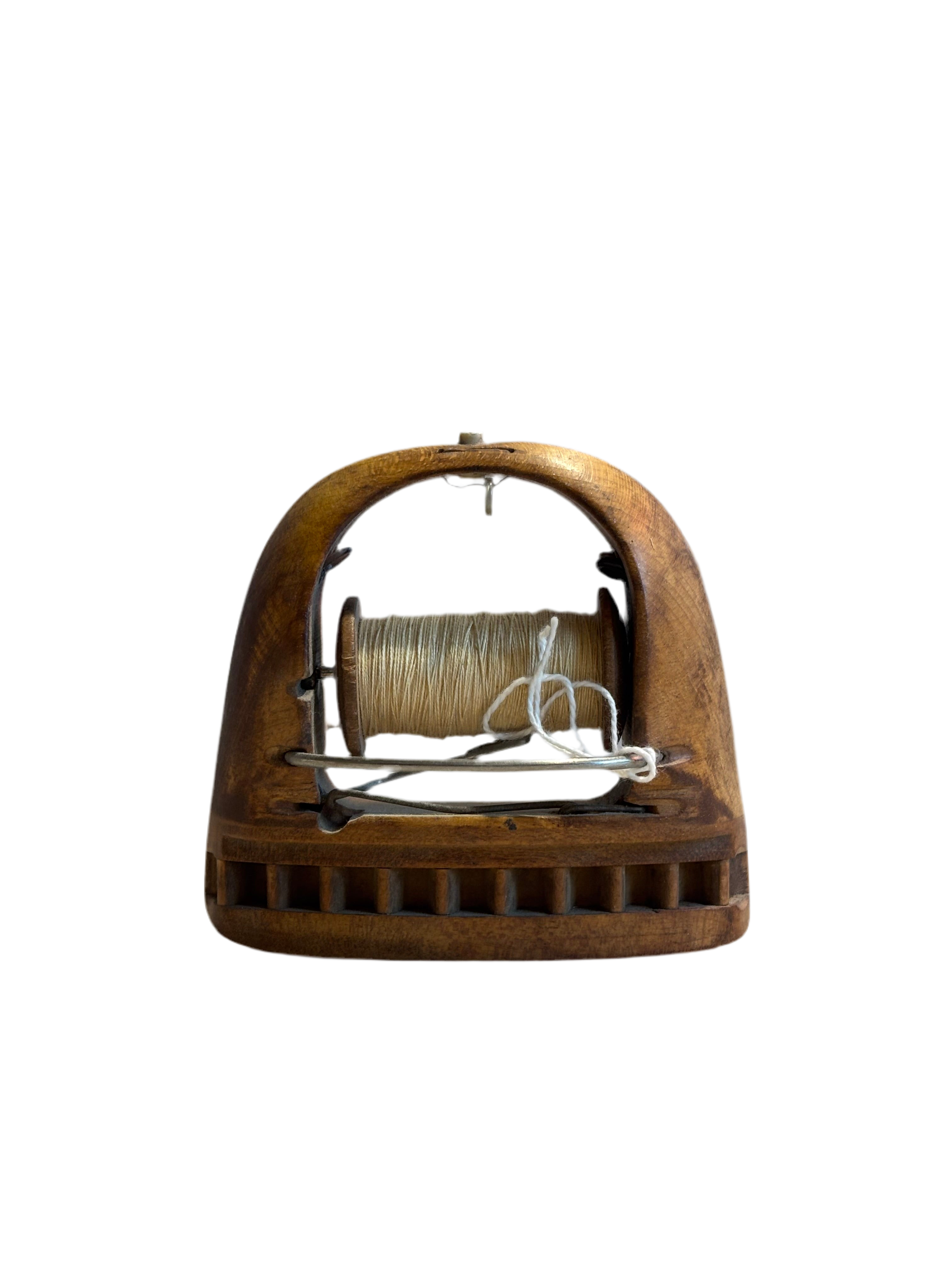 Antique White Thread & Spooled Loom Shuttle