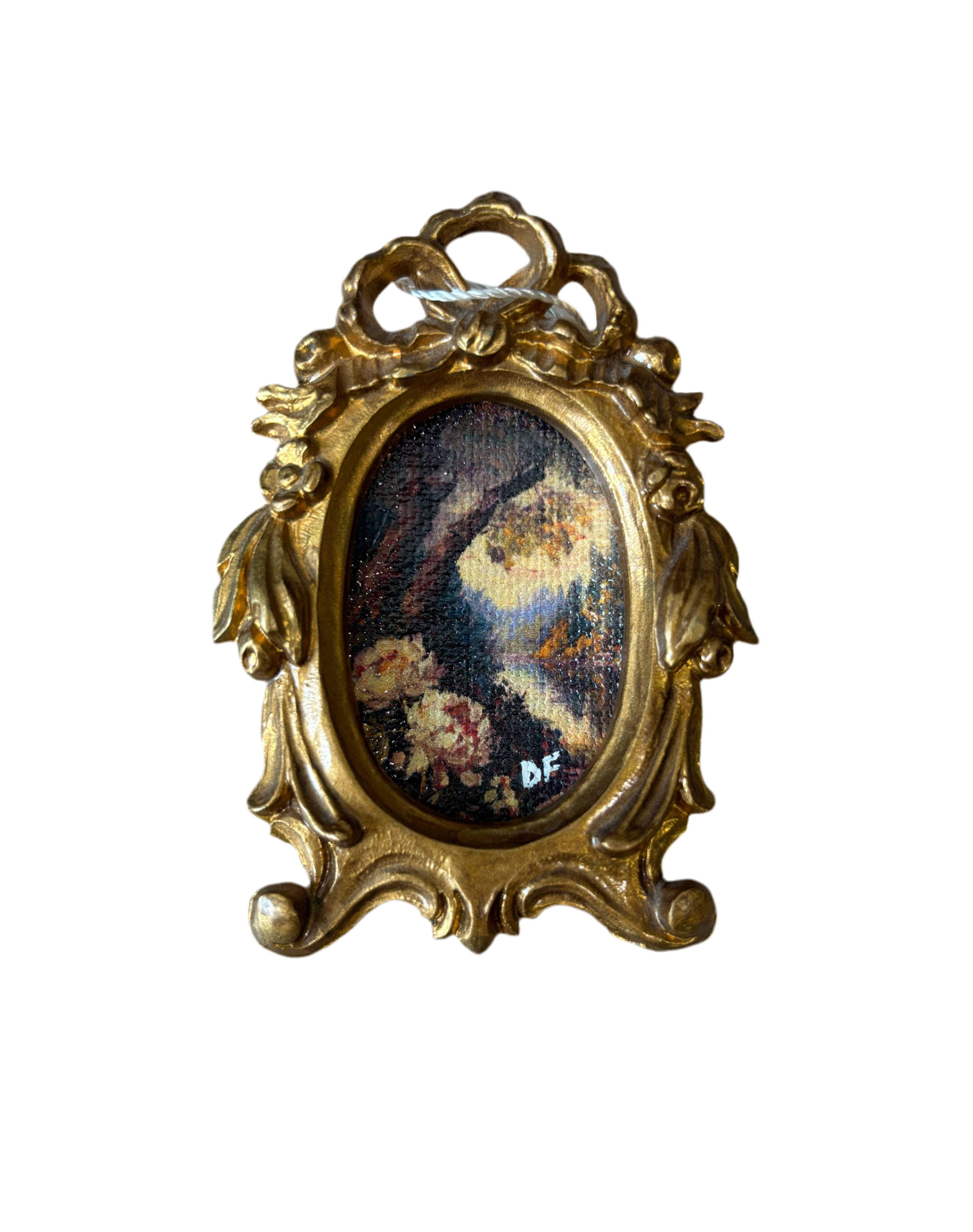 Miniature Impressionist Floral Oil Painting