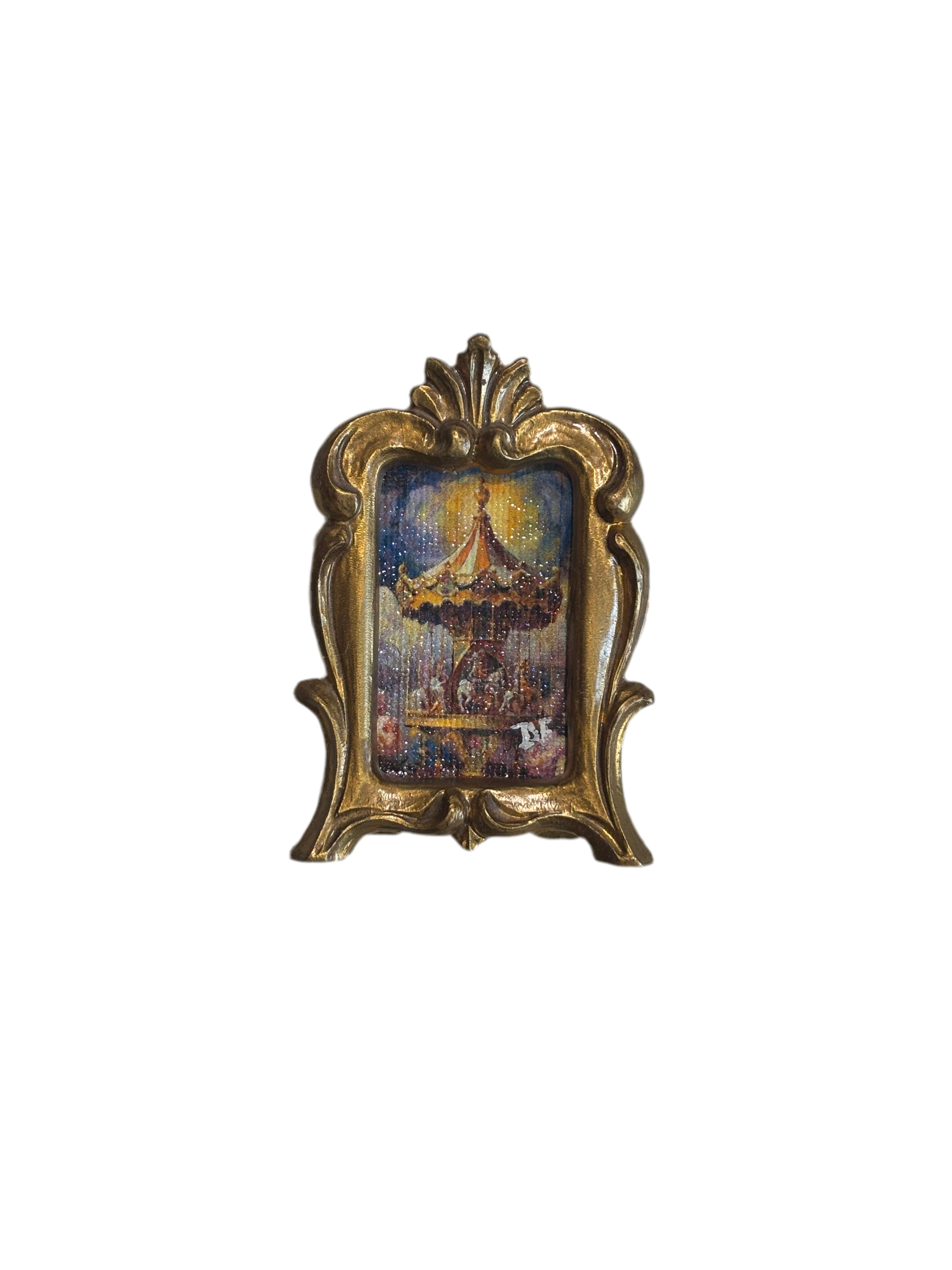 Miniature Oil Painting with Italian Frame