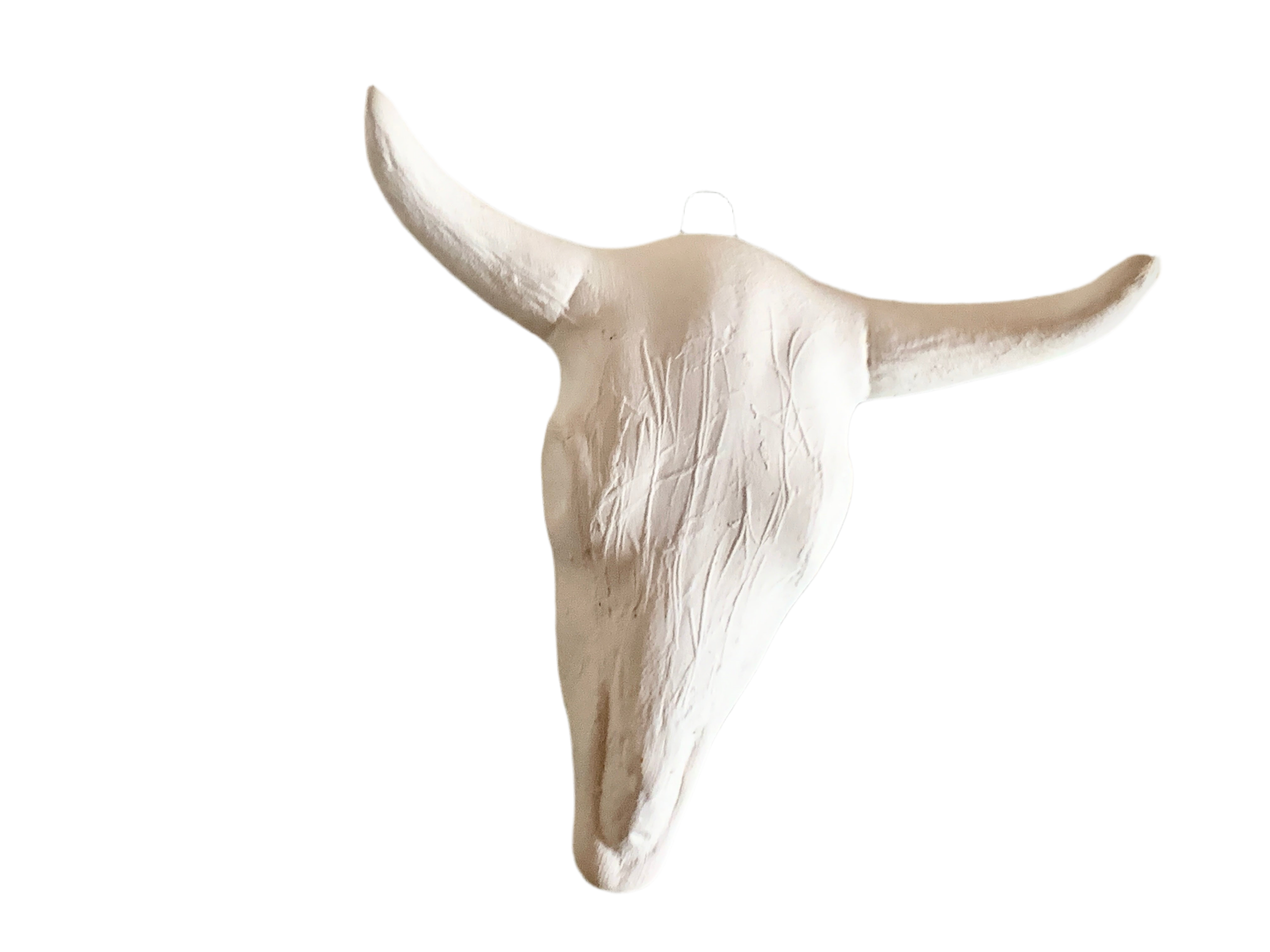 Handmade Ceramic Steer Bull Head Skull