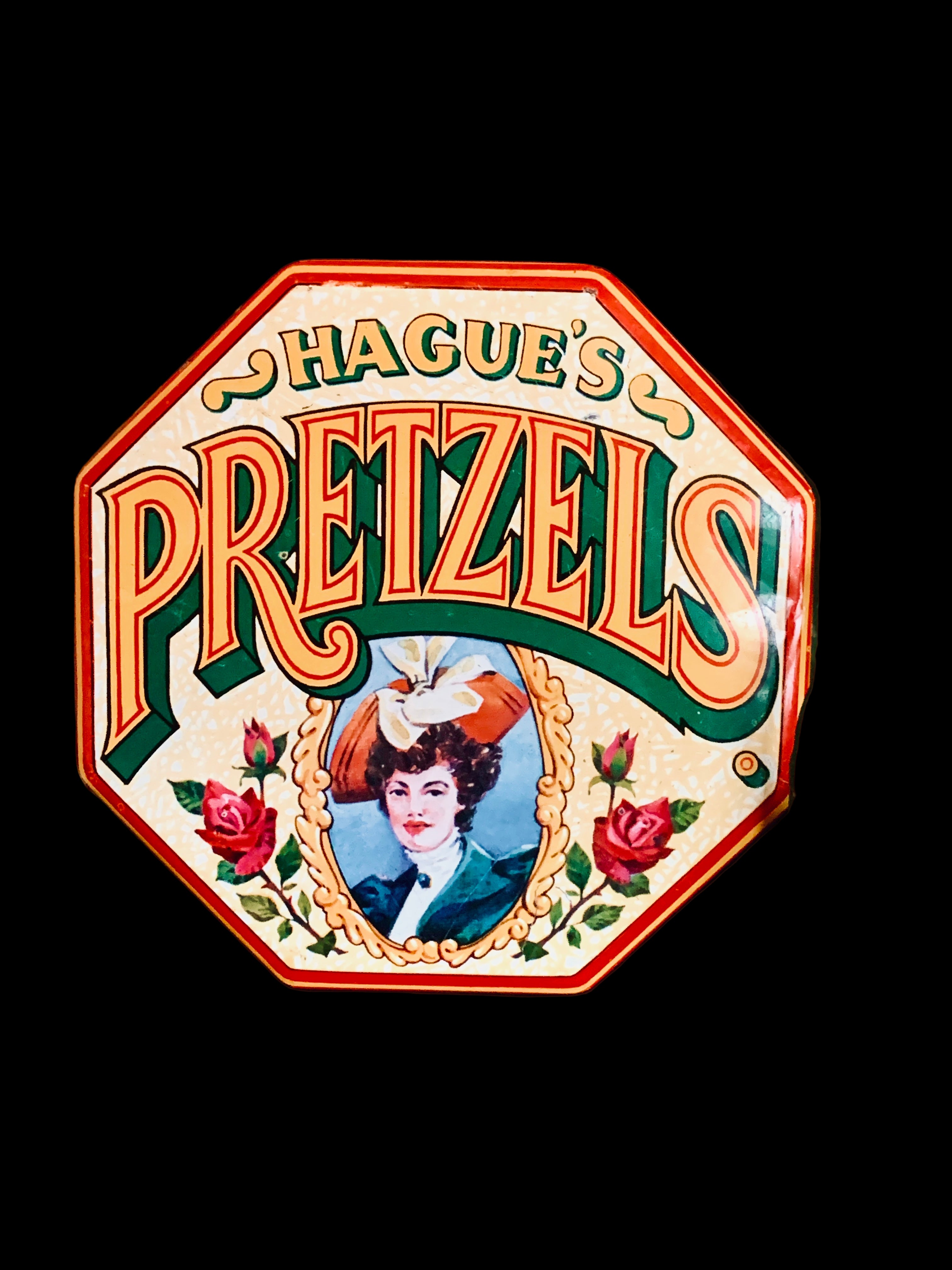 Vintage Hague’s Pretzel Tin Container