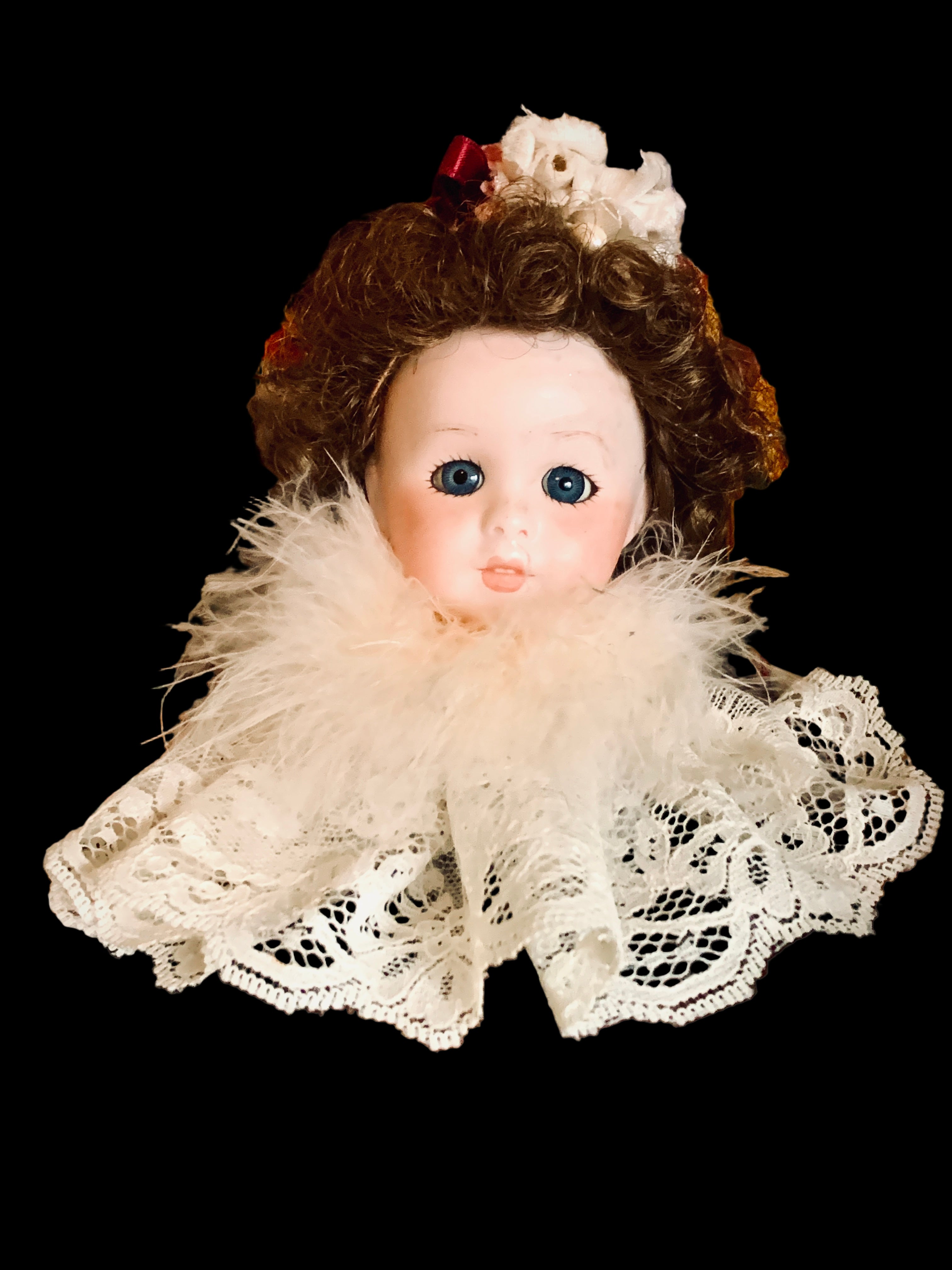 Vintage Porcelain Doll Head Display