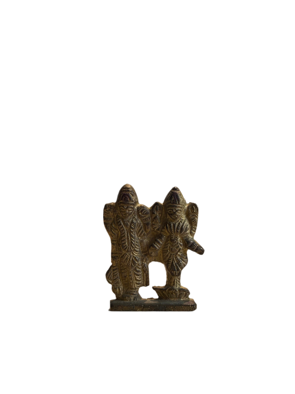 Hindu Vishnu and Laxmi Brass Miniature