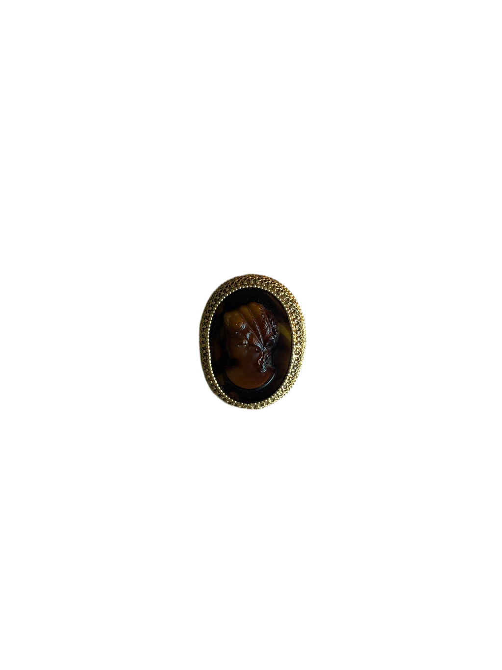 Brown Cameo Brooch
