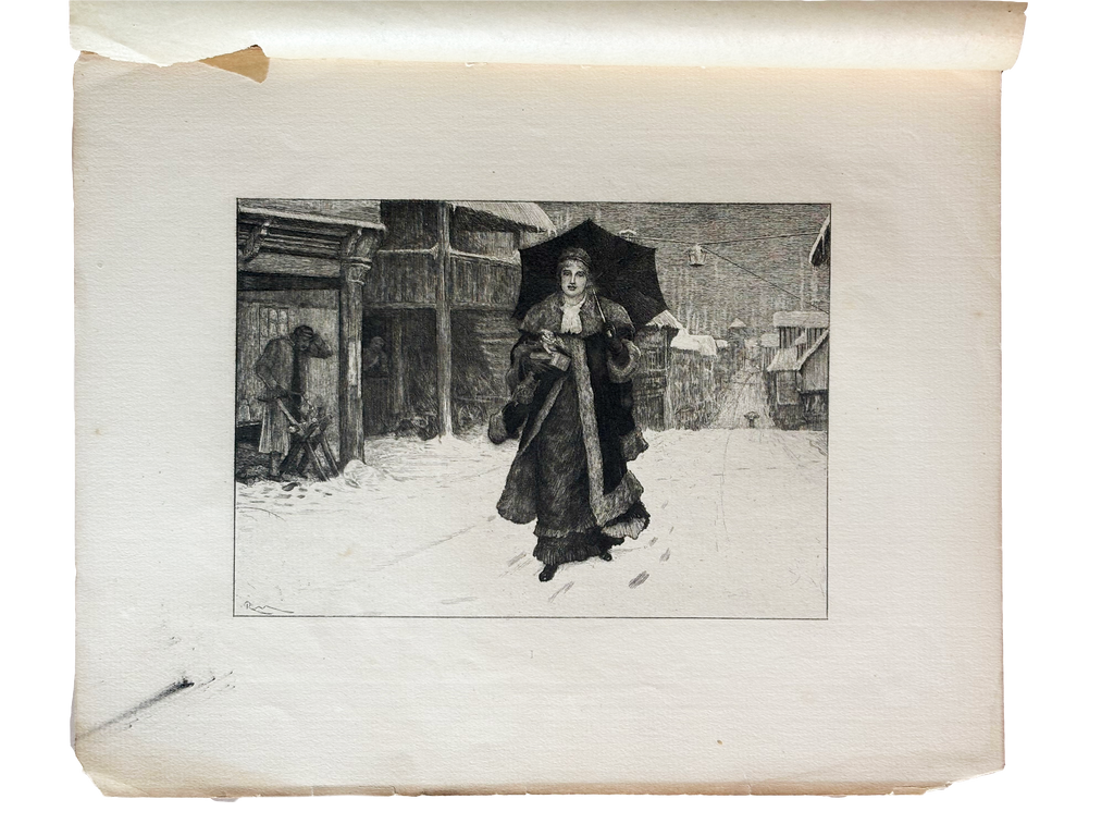 Original 1880's Lady Bountiful Photogravure