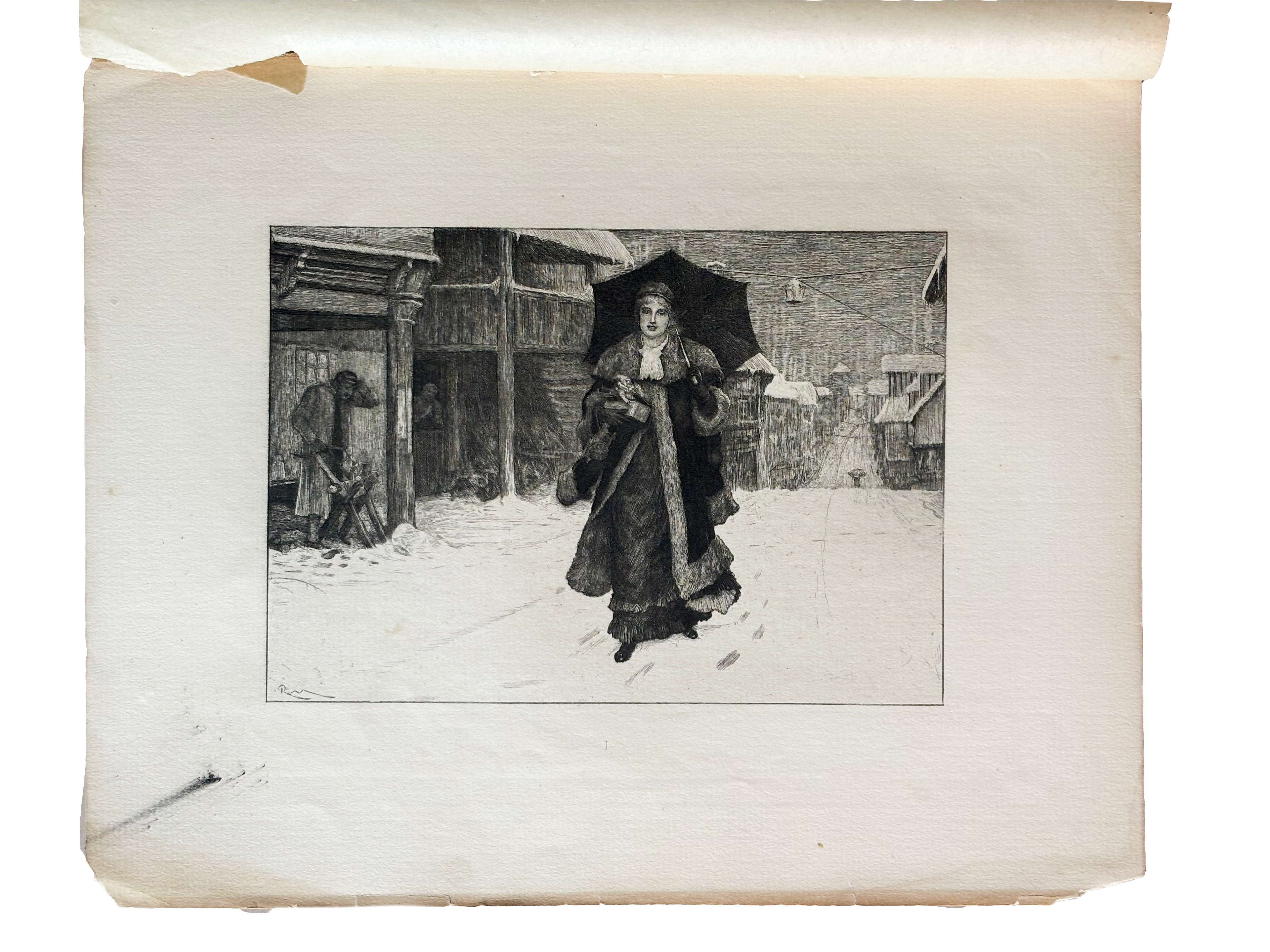 Original 1880's Lady Bountiful Photogravure